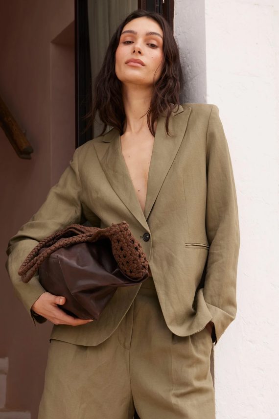 SLRagna Basic Blazer Dusky Green