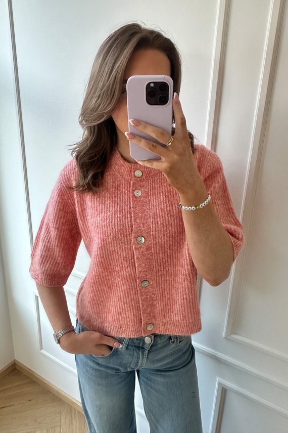 Sofie SS Cardigan Coral