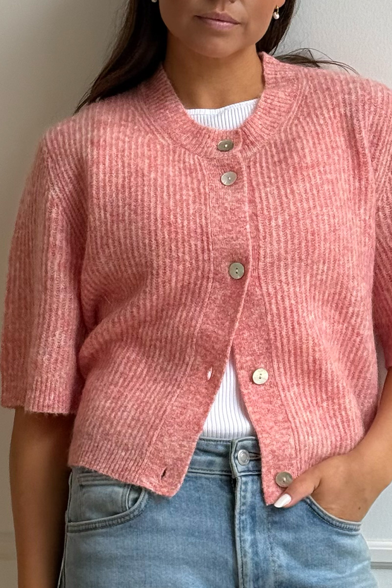 Sofie SS Cardigan Coral - Bilde 2