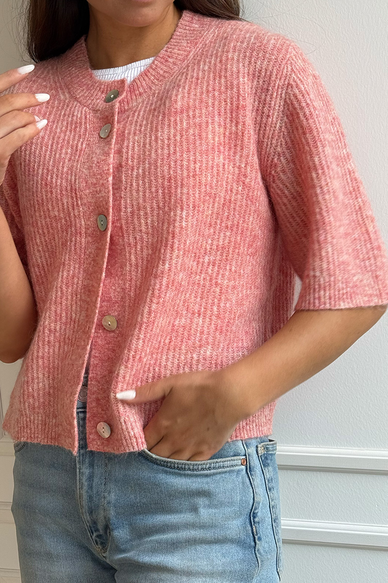 Sofie SS Cardigan Coral