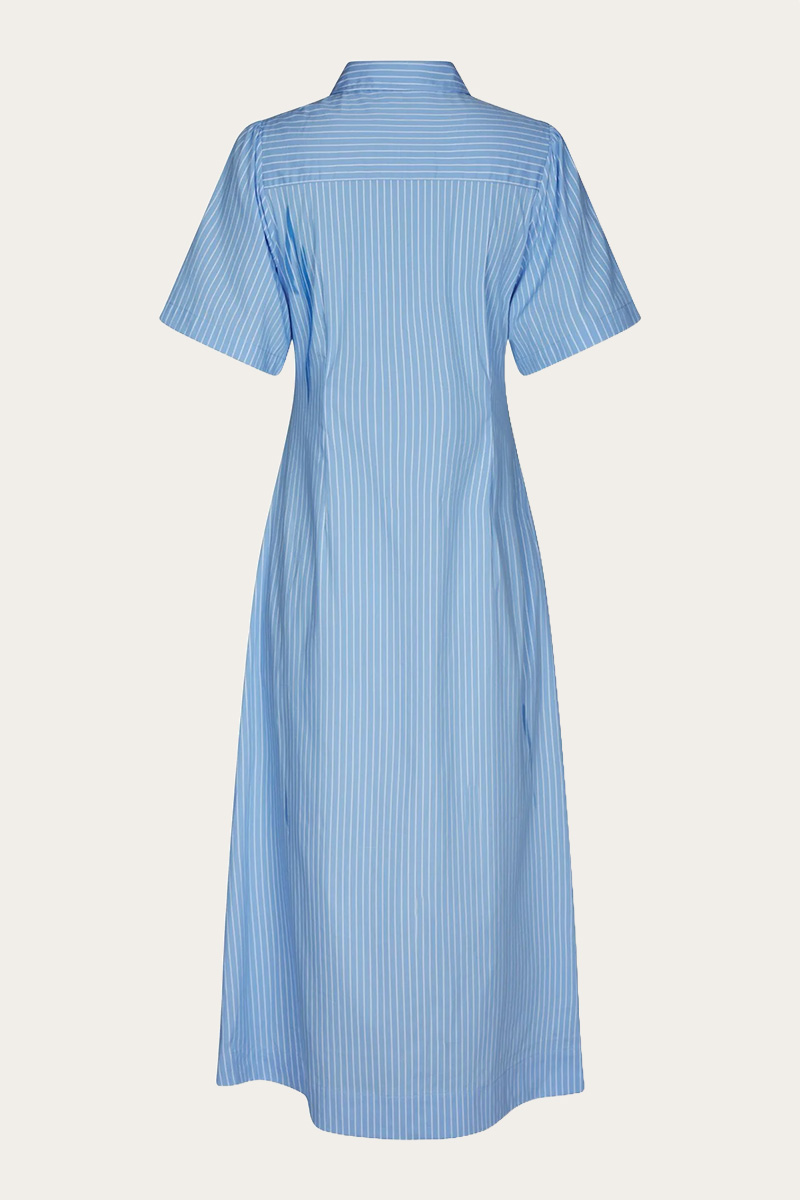 Baia Stripe Poplin Dress Light Blue - Bilde 2