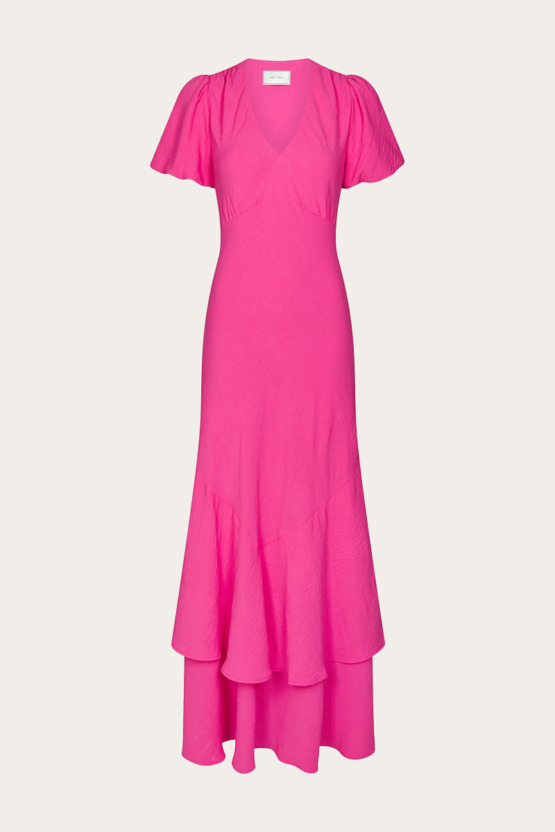 Dariah Structure Solid Dress Pink - Bilde 3