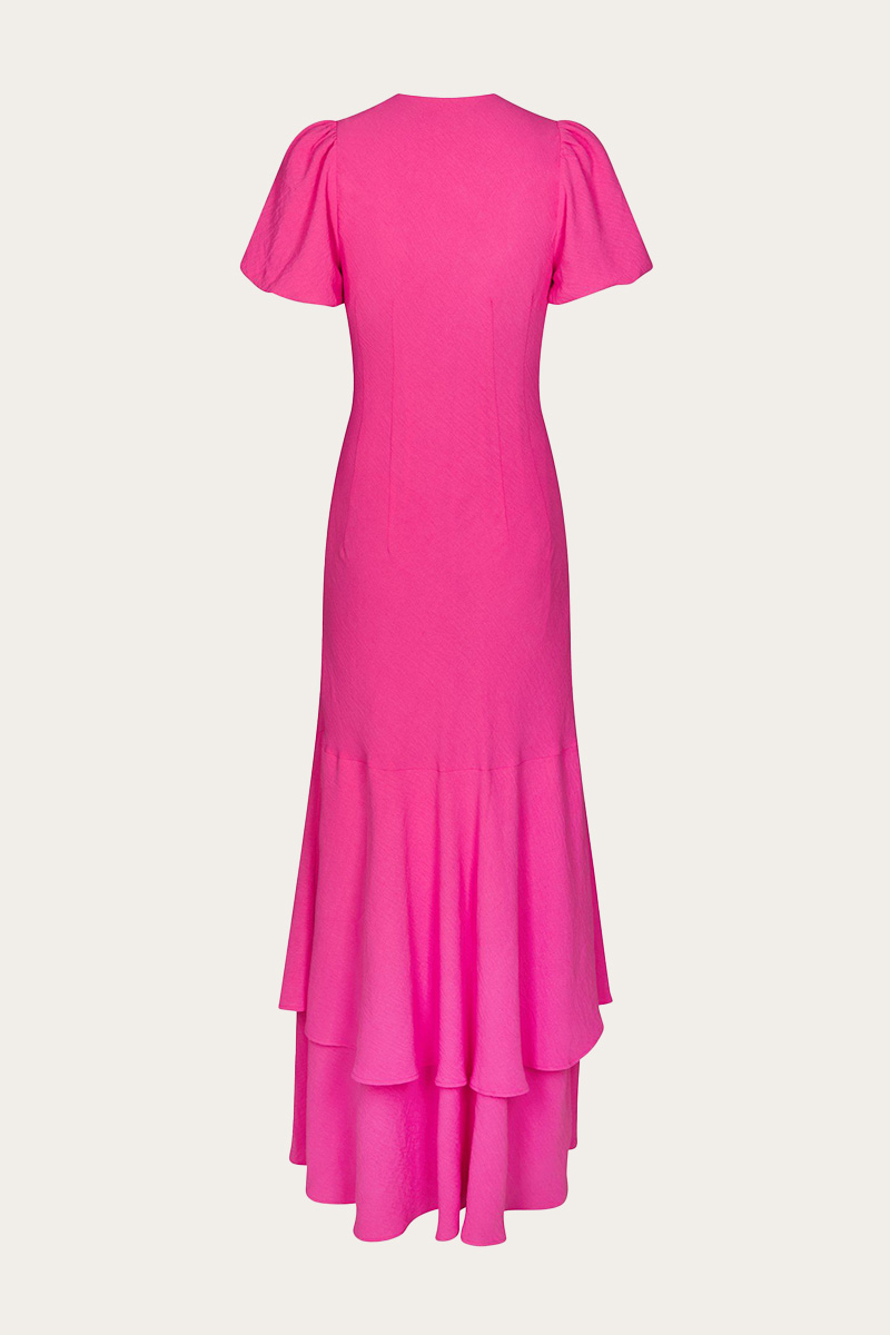 Dariah Structure Solid Dress Pink - Bilde 4
