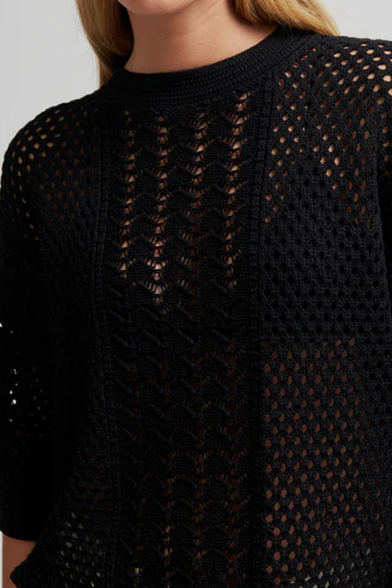 Deya Knit O-Neck Black - Bilde 2