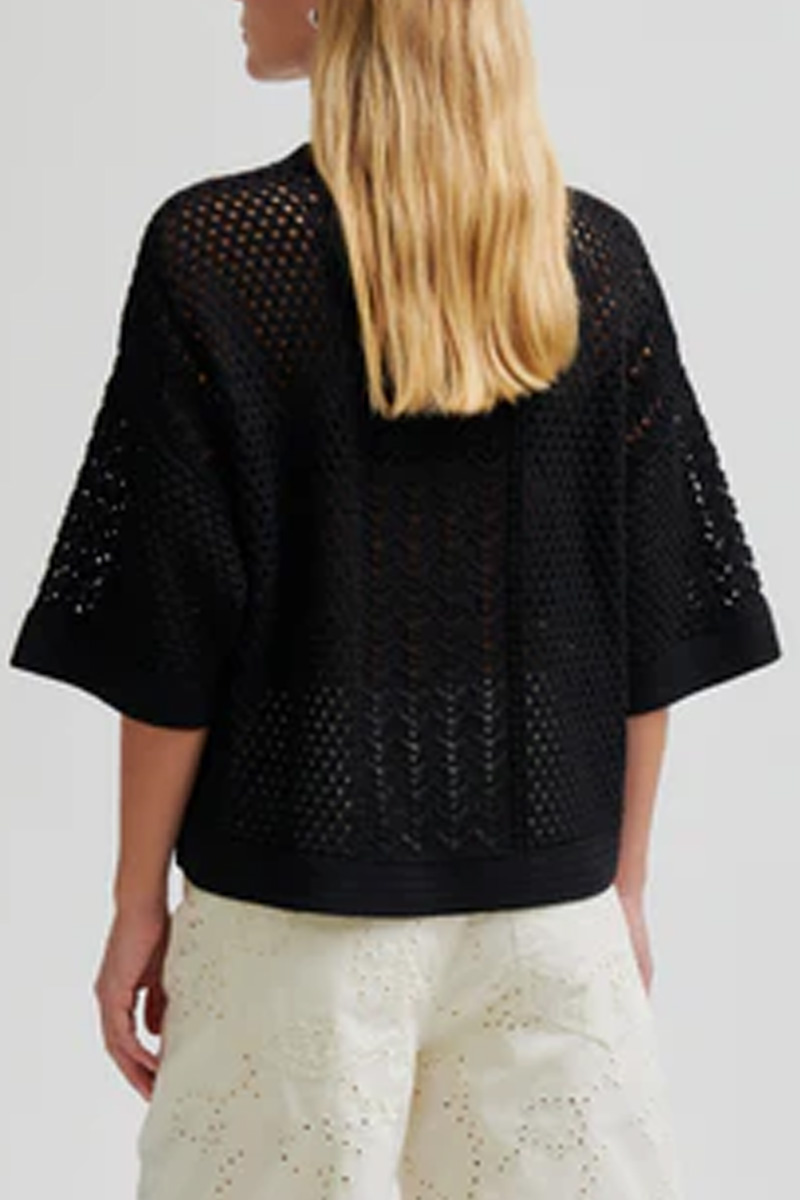 Deya Knit O-Neck Black - Bilde 3