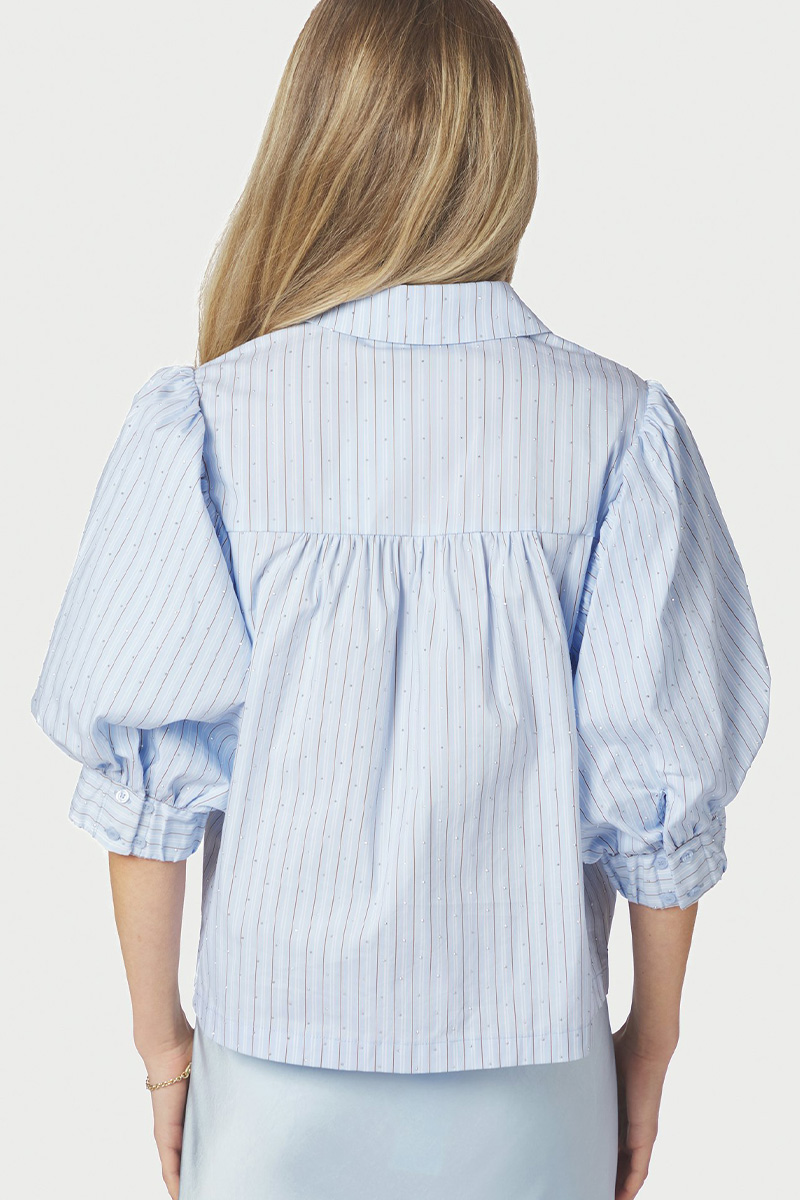Etta Stripe Stone Shirt Light Blue - Bilde 2