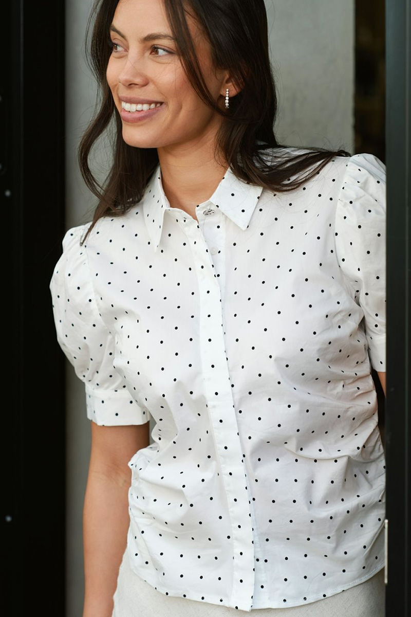 Frannie Dot Shirt Offwhite - Bilde 2