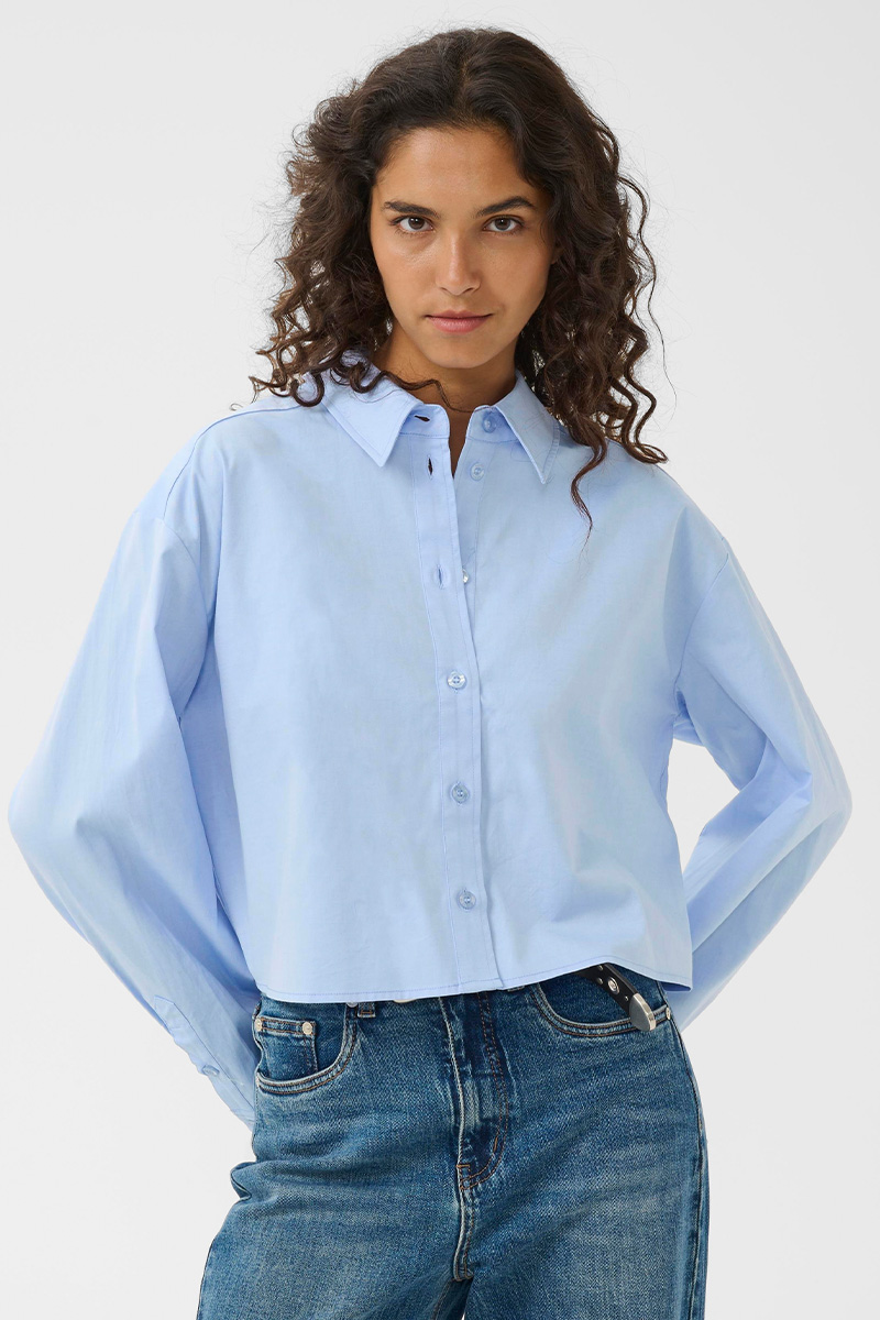 GZYork Short Shirt Chambray Blue Melange
