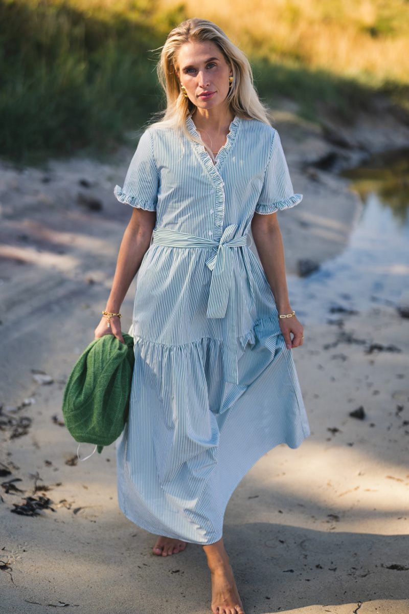 Ida Maja 2/4 Shirt Dress Bright White/English Ivy