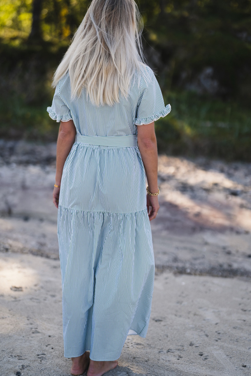 Ida Maja 2/4 Shirt Dress Bright White/English Ivy - Bilde 2