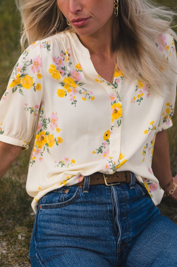 Irene 2/4 Shirt Mimosa Flower