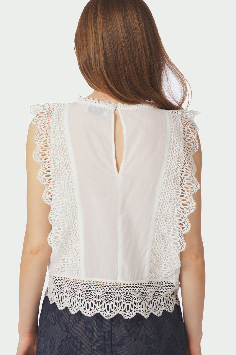 Samia Lace Top White - Bilde 3