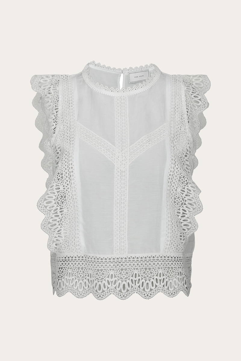 Samia Lace Top White - Bilde 5