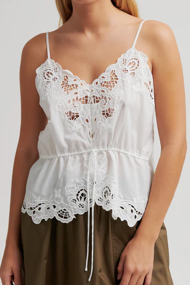 Shia Strap Top White