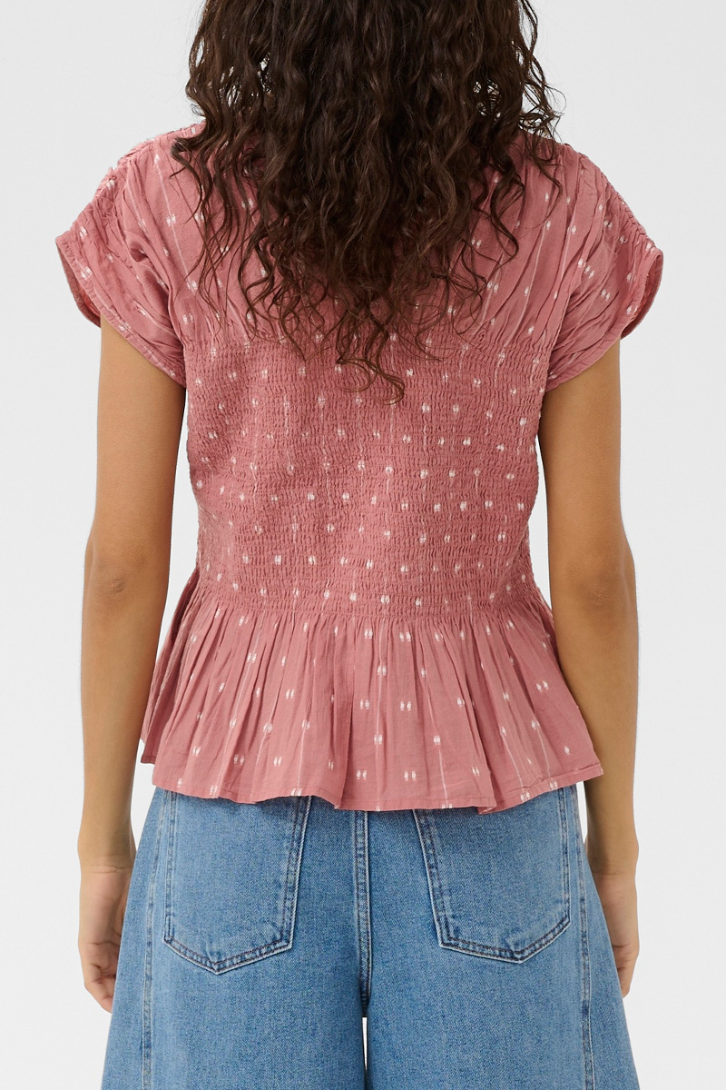 SLAmelie Blouse Ash Rose/White Dobby - Bilde 2
