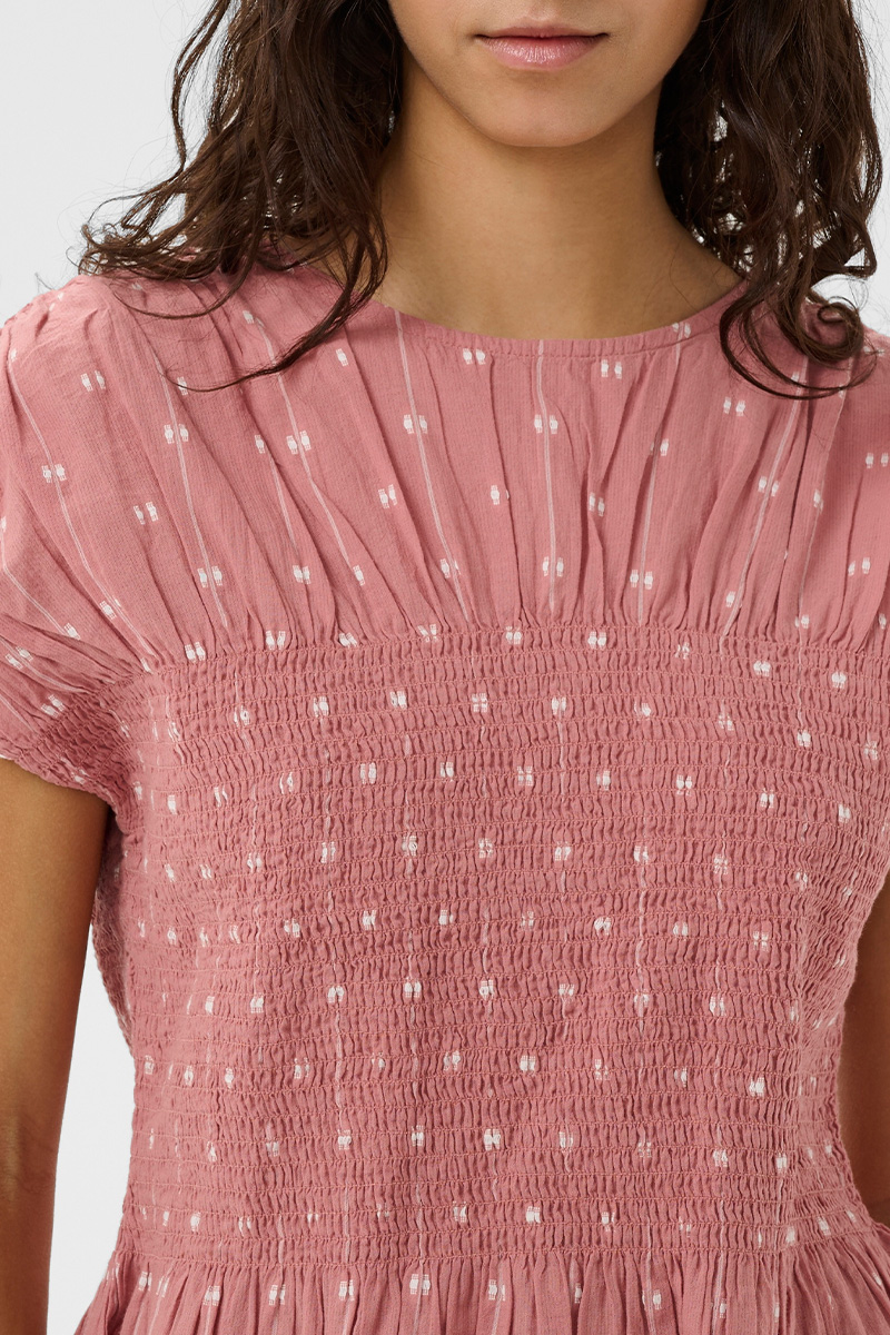 SLAmelie Blouse Ash Rose/White Dobby - Bilde 3