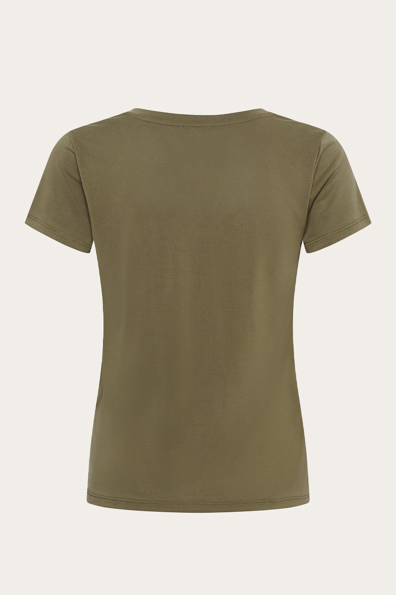 SLColumbine V-Neck SS Dusky Green - Bilde 4