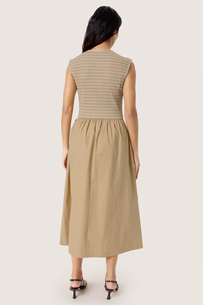 SLSimone Phoebe Striped Dress Travertine - Bilde 2