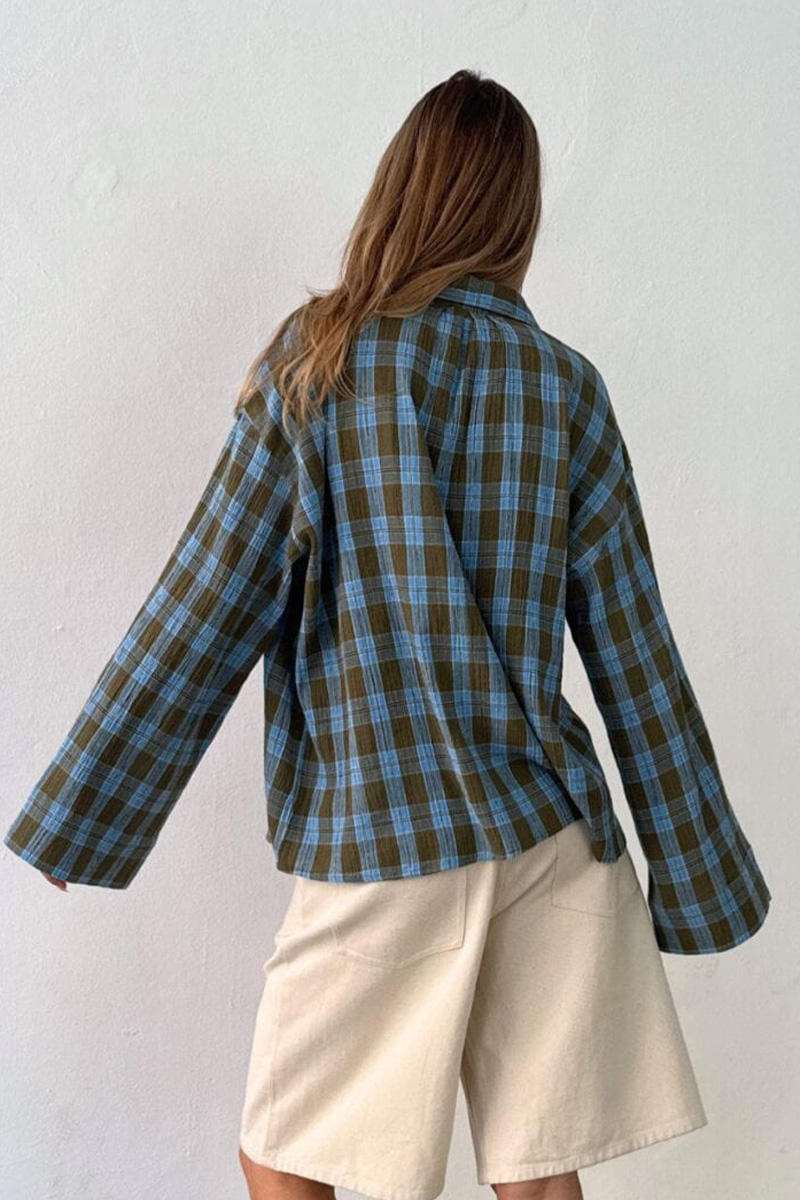 Tinsi Check Army/Blue - Bilde 2