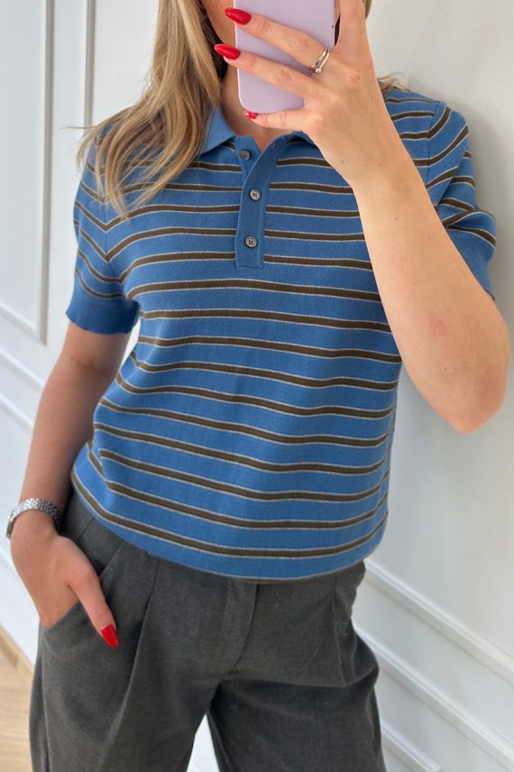 Aduna Polo Knit Blue/Army