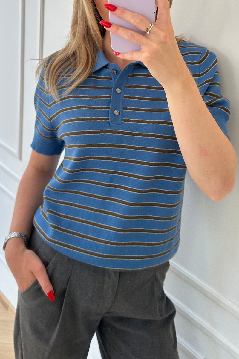 Aduna Polo Knit Blue/Army