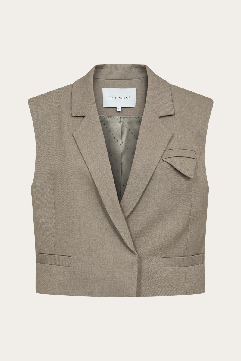 CMTailor Short Waistcoat Winter Twig Melange - Bilde 2