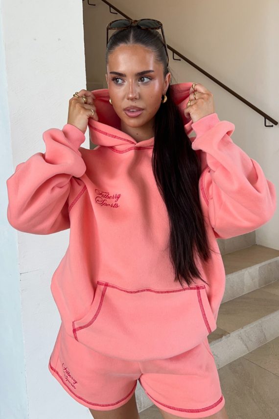 Contour Oversize Hoodie Pink