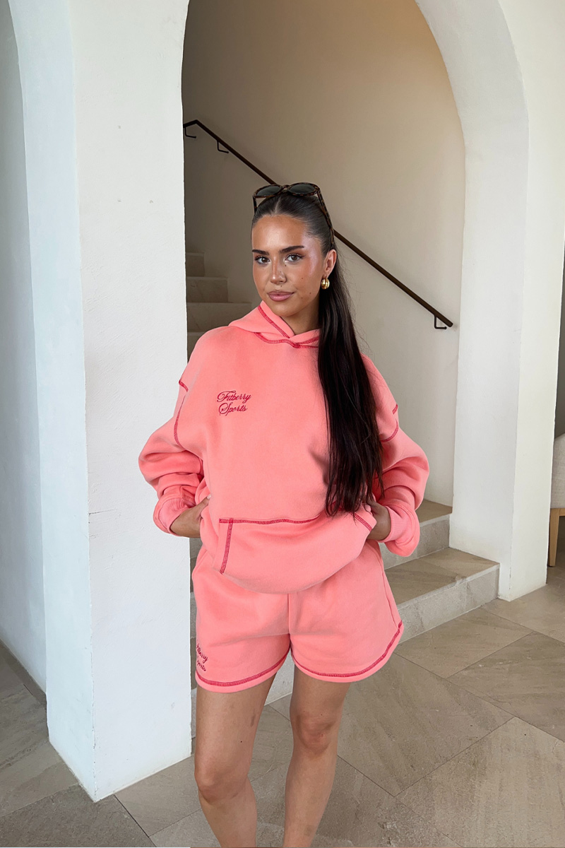 Contour Oversize Hoodie Pink - Bilde 3