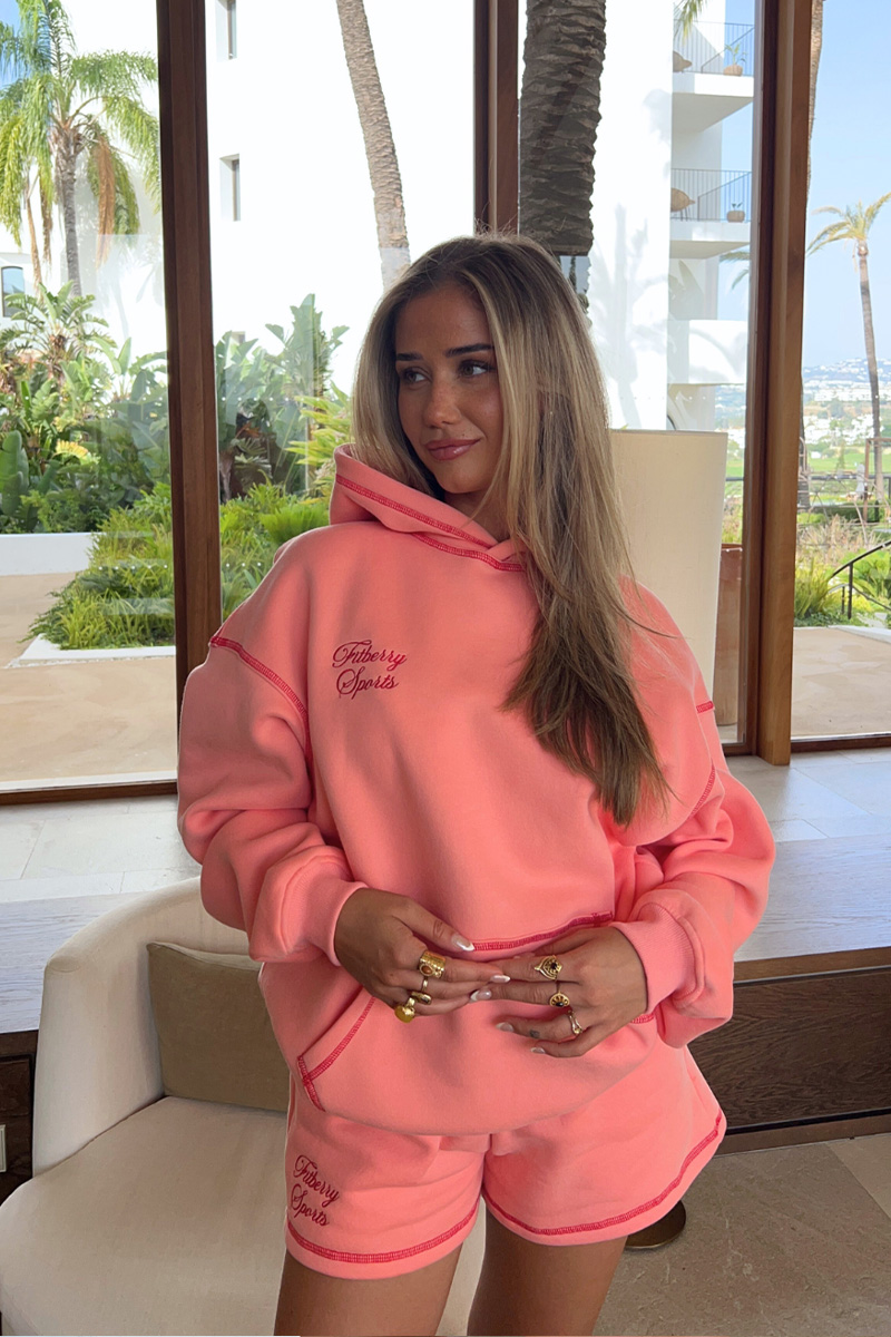 Contour Oversize Hoodie Pink - Bilde 2