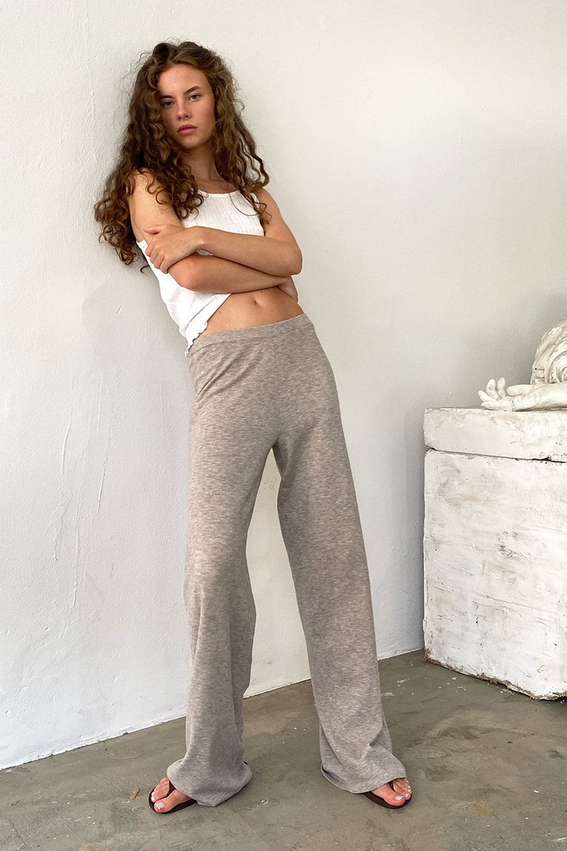 Geifa Knit Pant Beige - Bilde 3