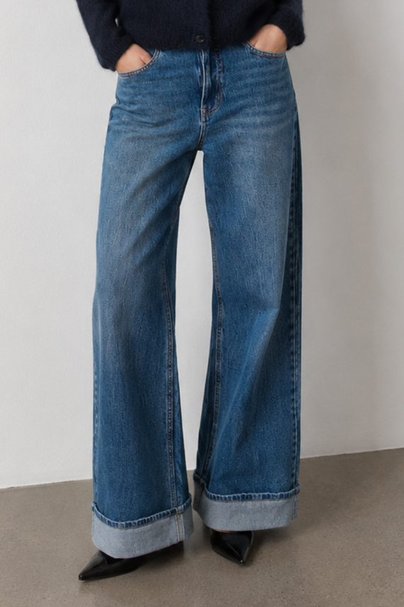 GZSara HW Wide Jeans Noos Washed Mid Blue