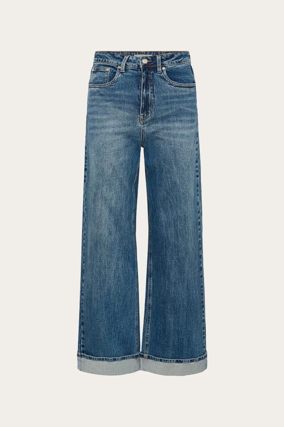 GZSara HW Wide Jeans Noos Washed Mid Blue