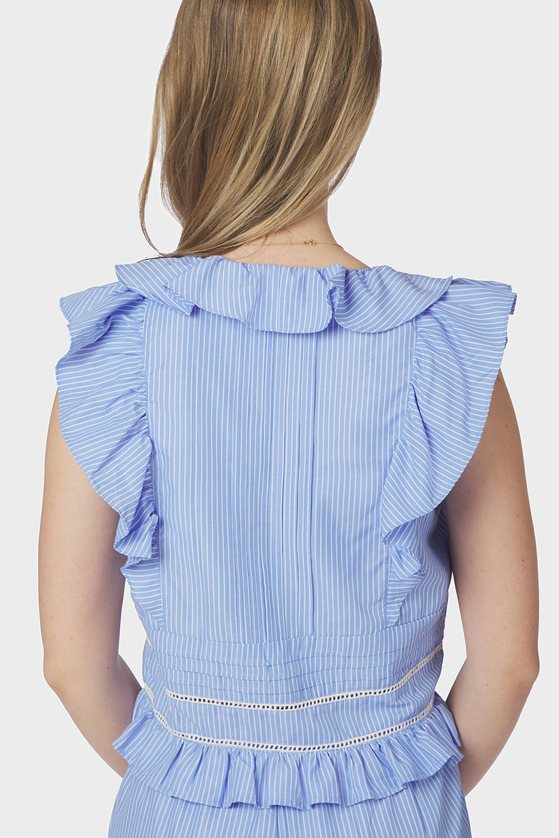 Jolia Stripe Top Light Blue - Bilde 3