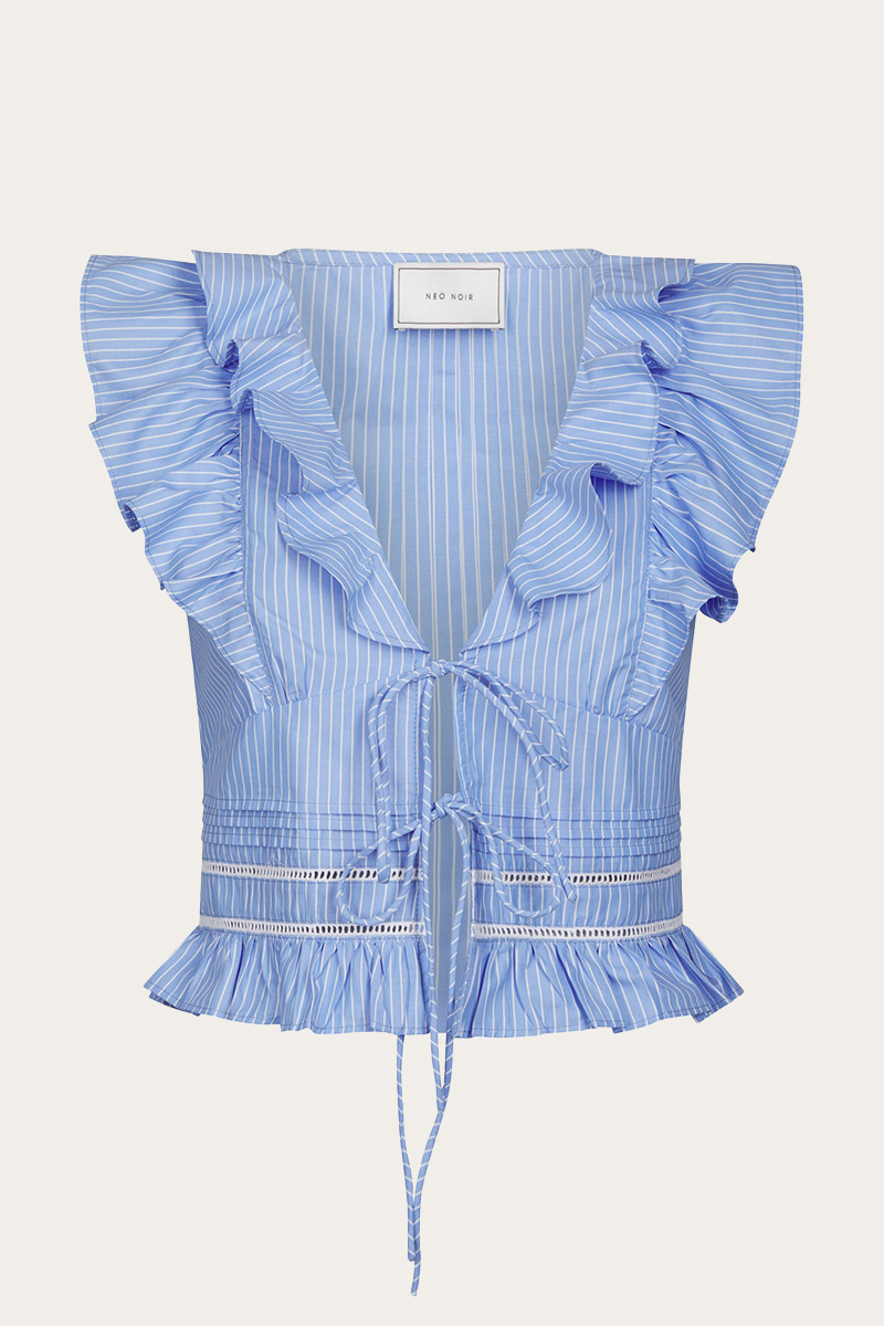 Jolia Stripe Top Light Blue - Bilde 4