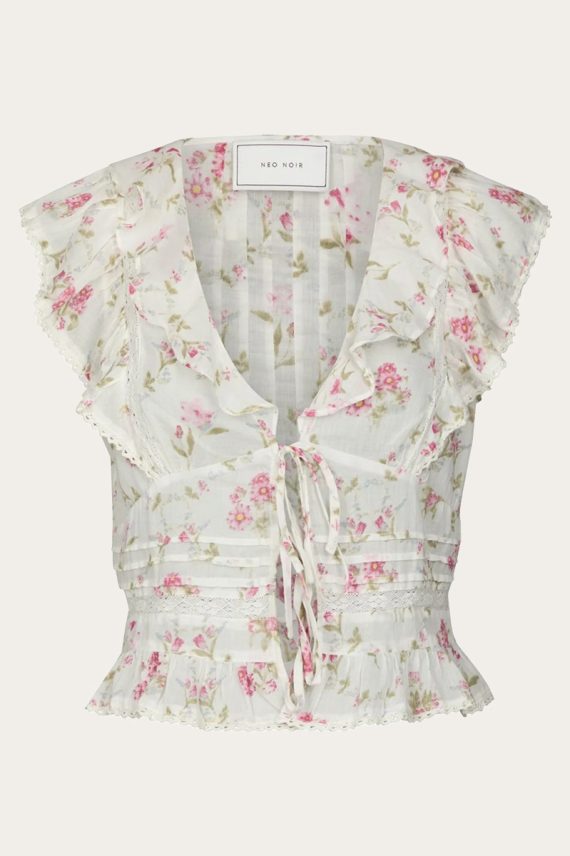 Netali Spring Flower Top Offwhite