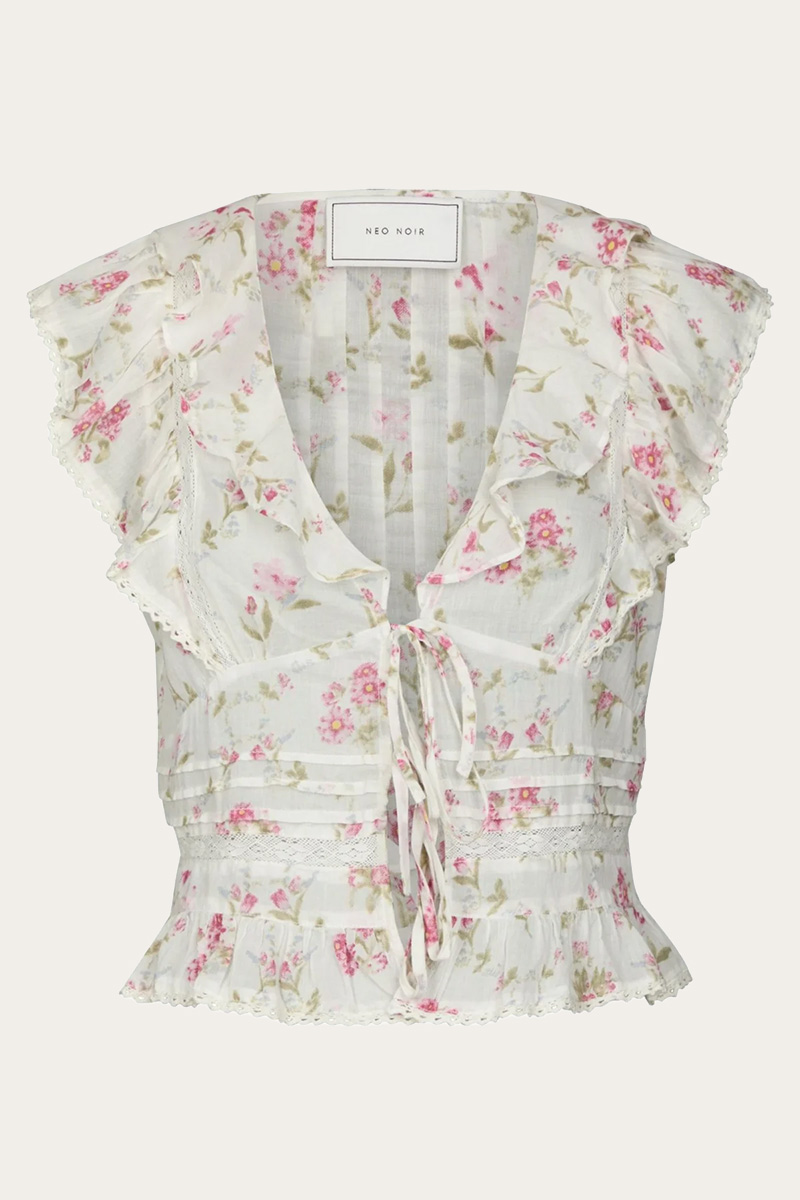Netali Spring Flower Top Offwhite