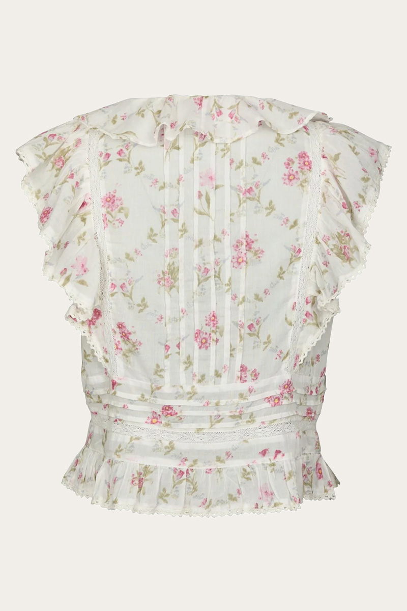 Netali Spring Flower Top Offwhite - Bilde 2