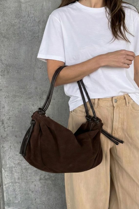 ReignMBG Bag Suede Dark Brown