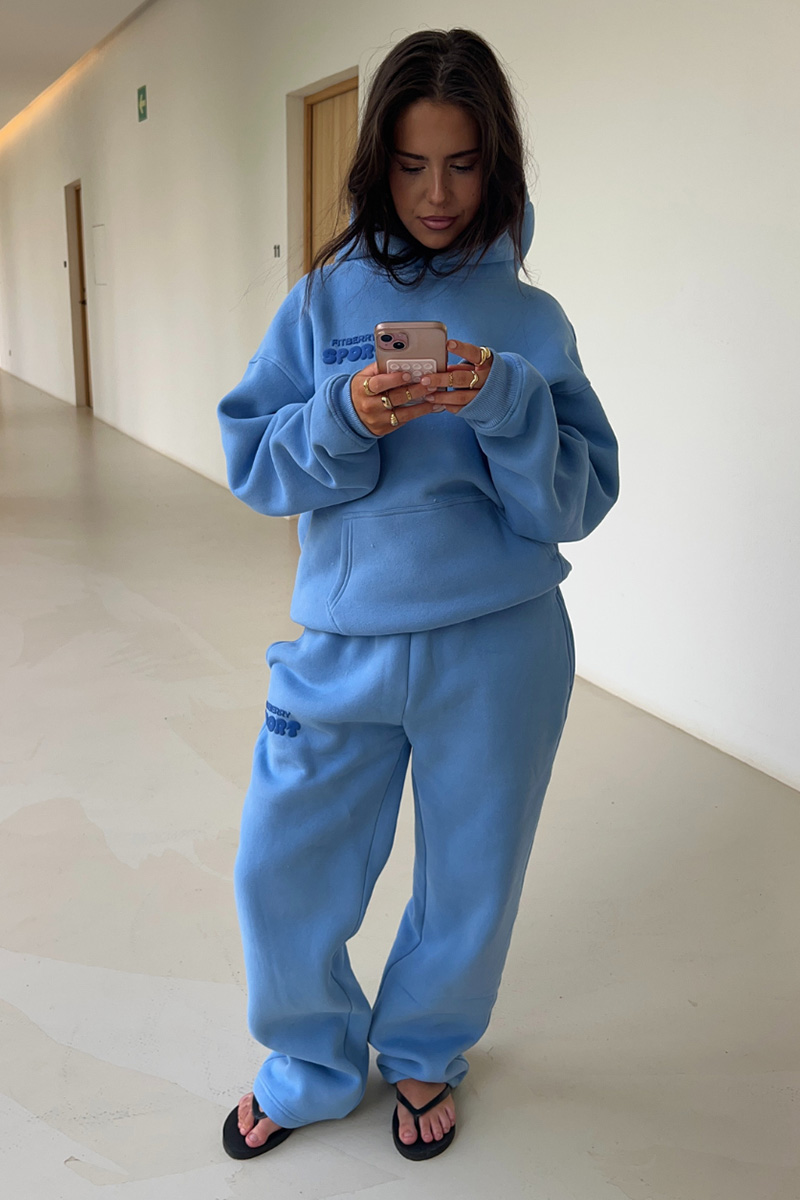 Summer Edition Straight leg Joggers Blue