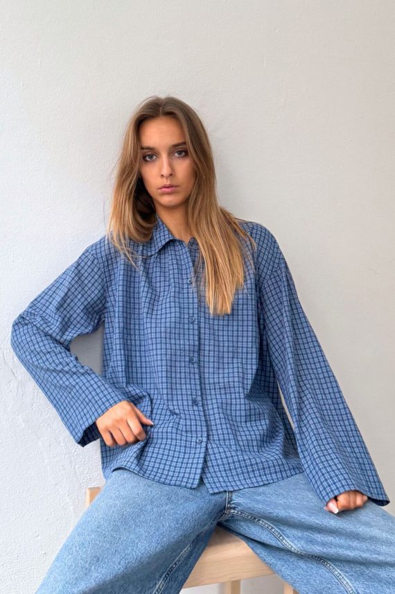 Tinsi Shirt Check Blue/Navy