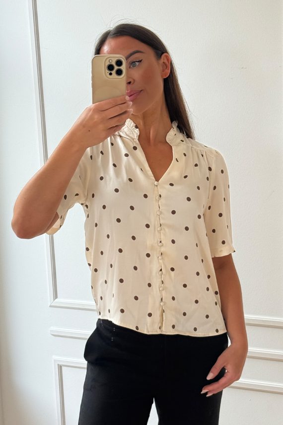 Torana Dotted Blouse Creme