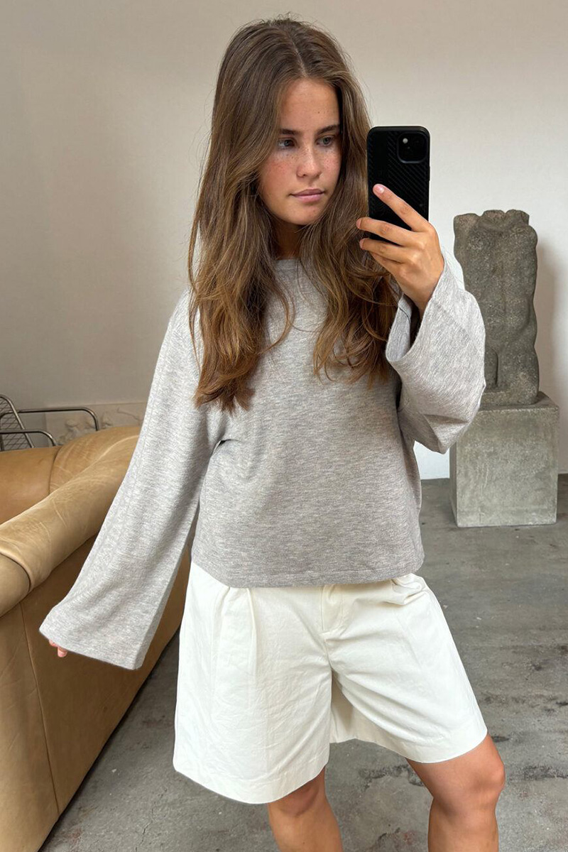 Wero O-Neck Knit Beige Melange - Bilde 2