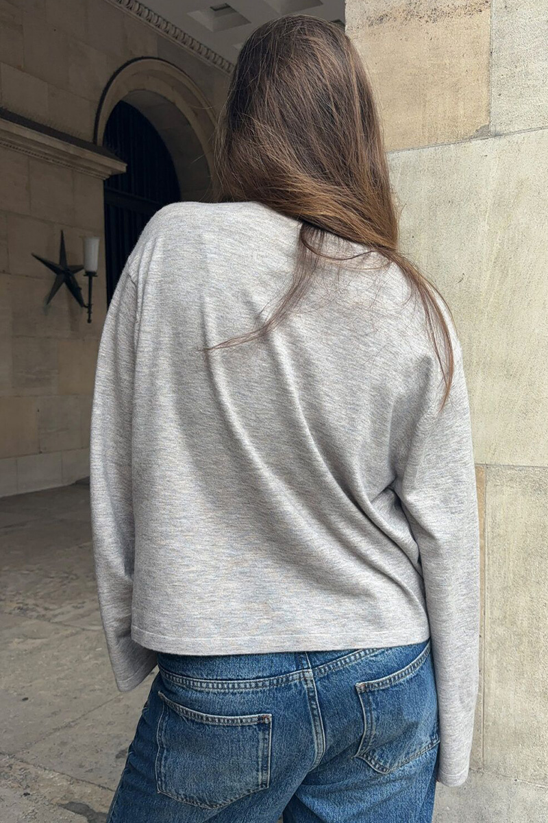 Wero O-Neck Knit Beige Melange - Bilde 3