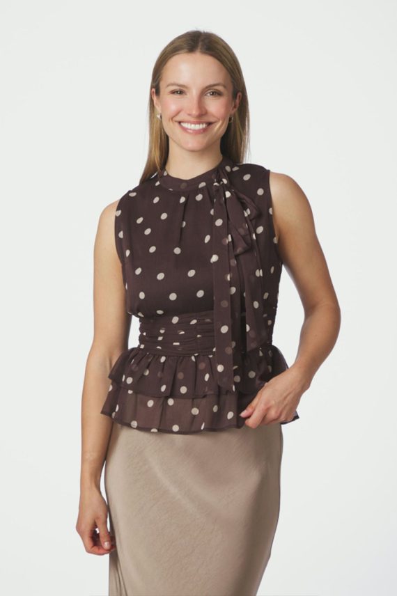 Ansol Big Dot Top Brown