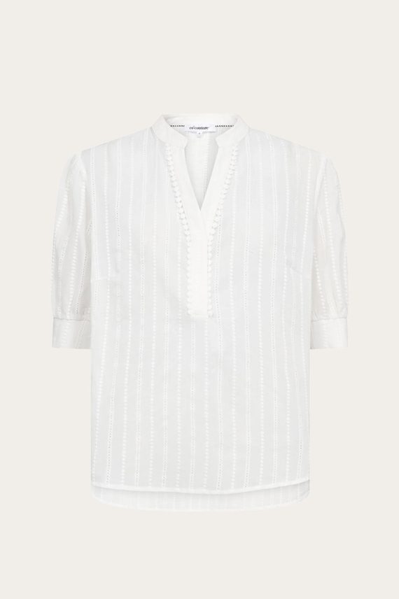 BessiCC V-Blouse Off-White