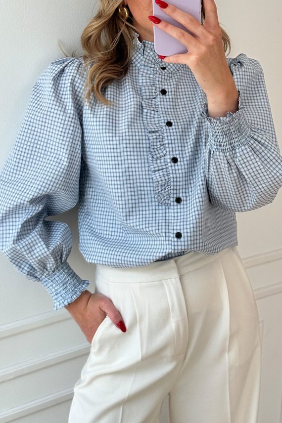 Clova Check Shirt Light Blue
