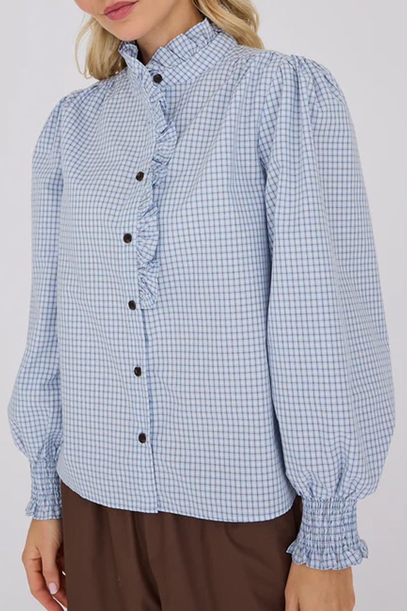 Clova Check Shirt Light Blue