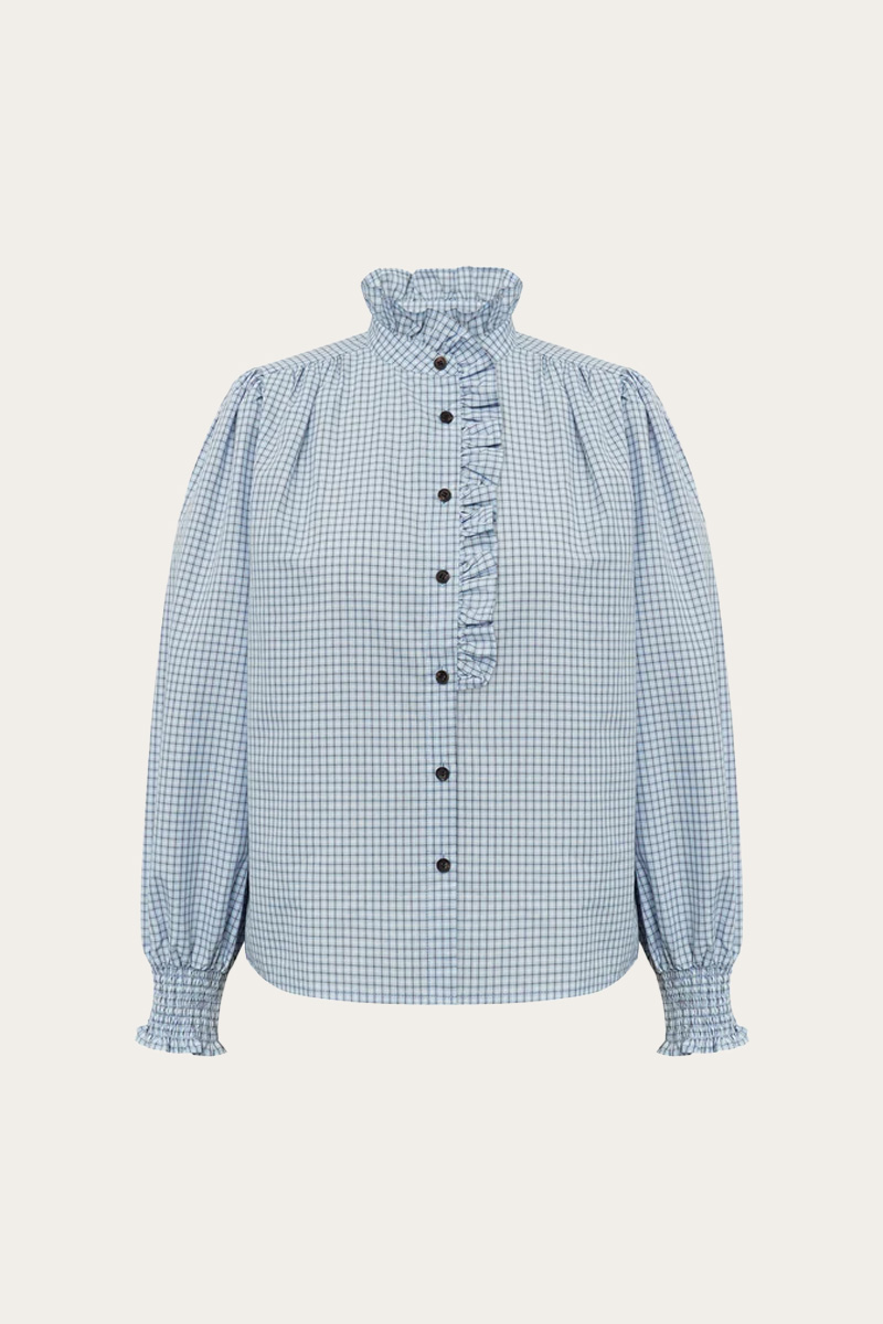 Clova Check Shirt Light Blue - Bilde 2