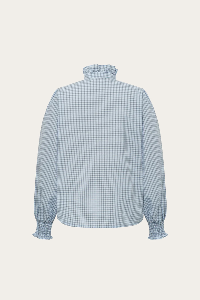 Clova Check Shirt Light Blue - Bilde 3