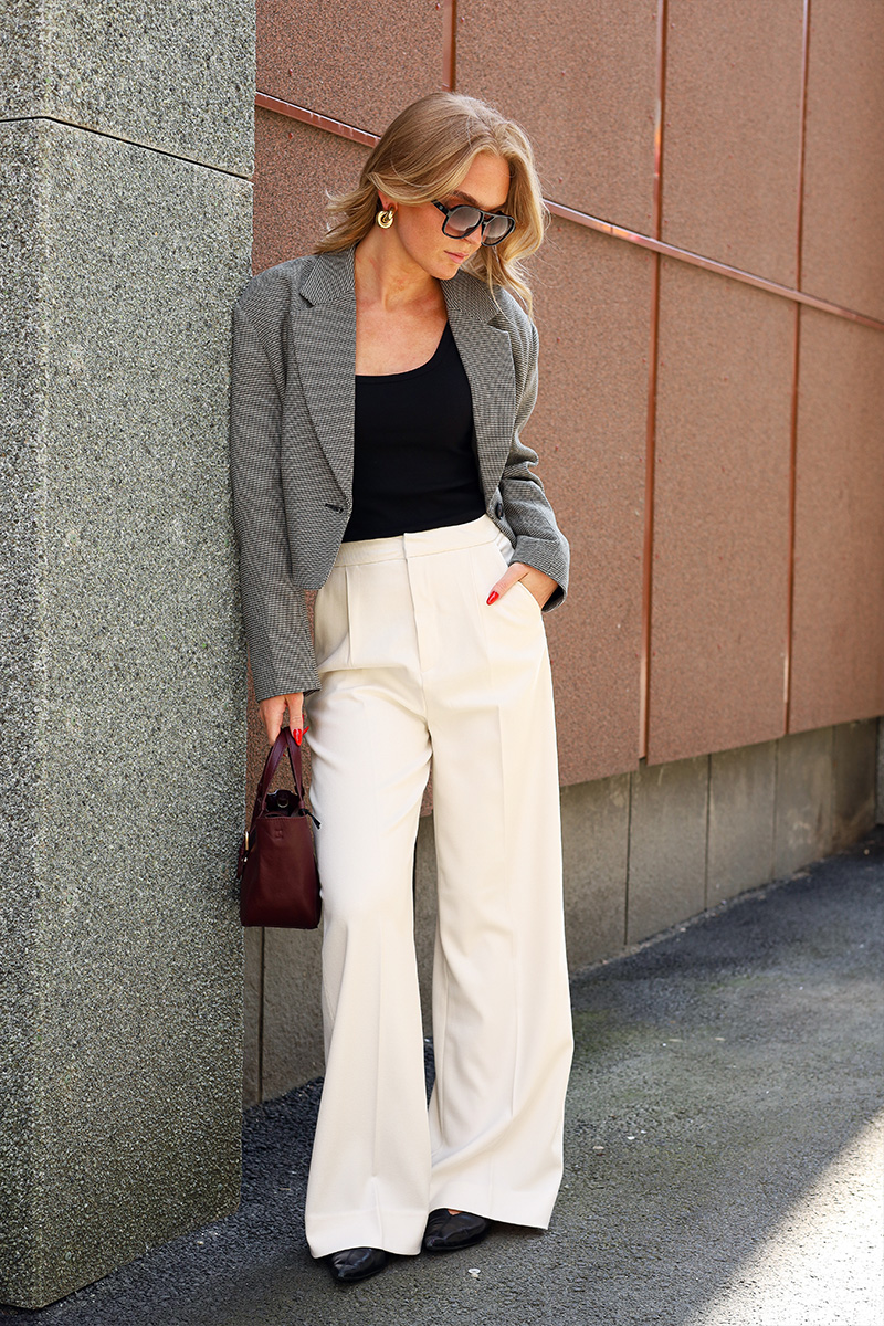 GZCasia Blazer Black and White Houndstooth - Bilde 3